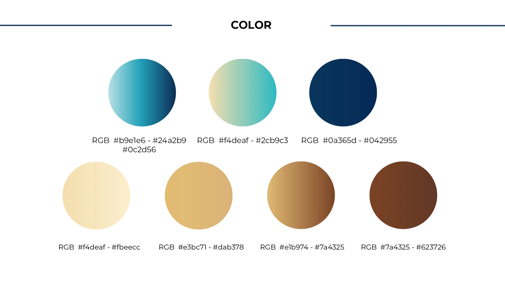 Silk Road Expeditions Farbpalette mit Teal, Blau, Sand und Gold – Corporate Design Farbkonzept