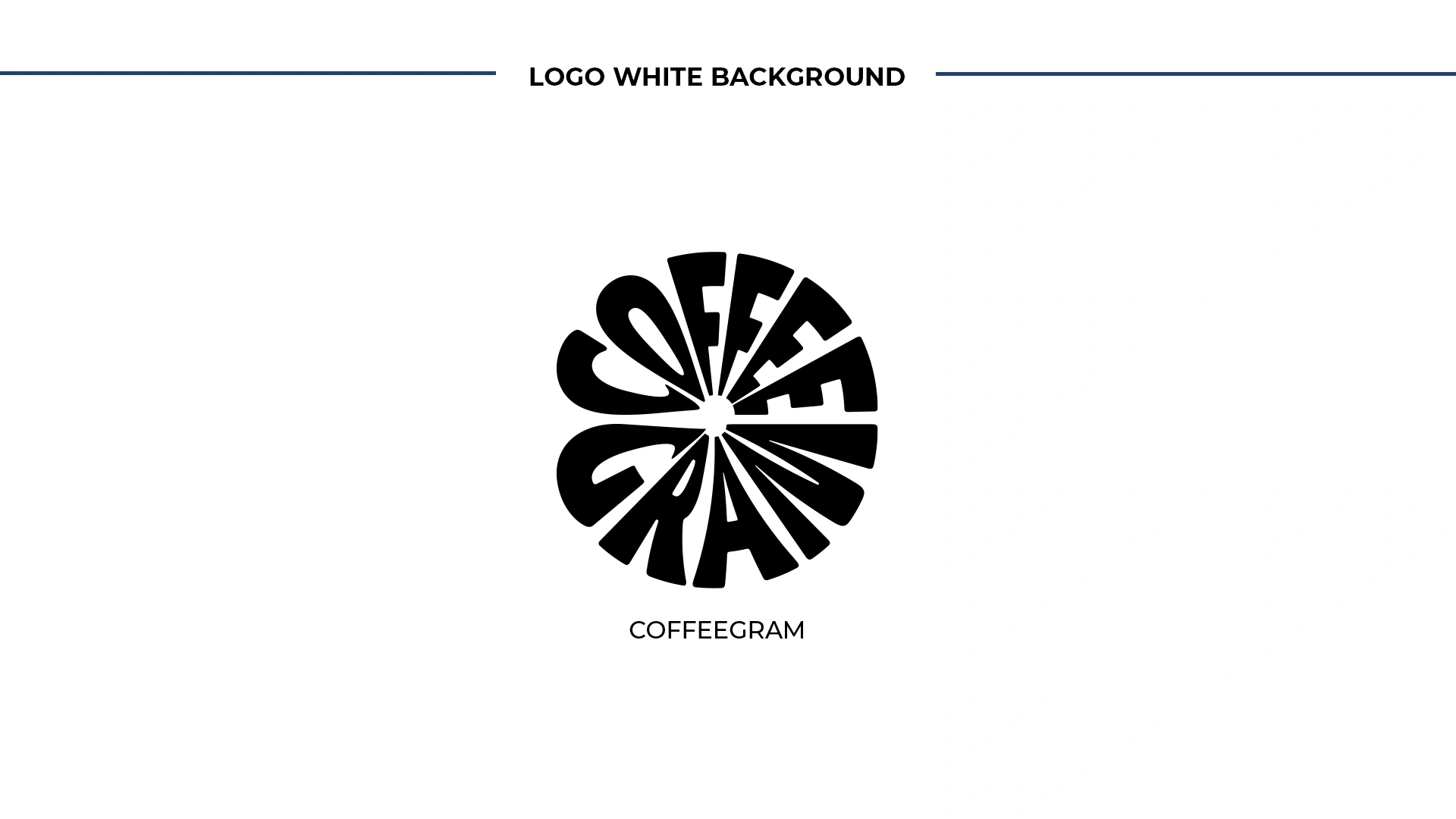 Coffee Gram Logo in Schwarz auf weißem Hintergrund – kreisförmiges Markendesign für Kaffee