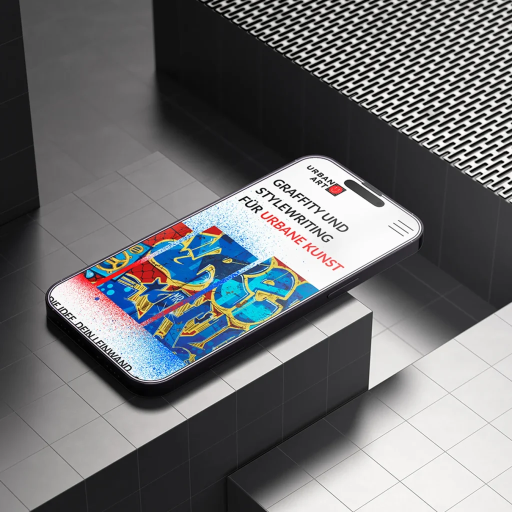 Responsive Urban Art Website mit Graffiti und Stylewriting auf dem Smartphone